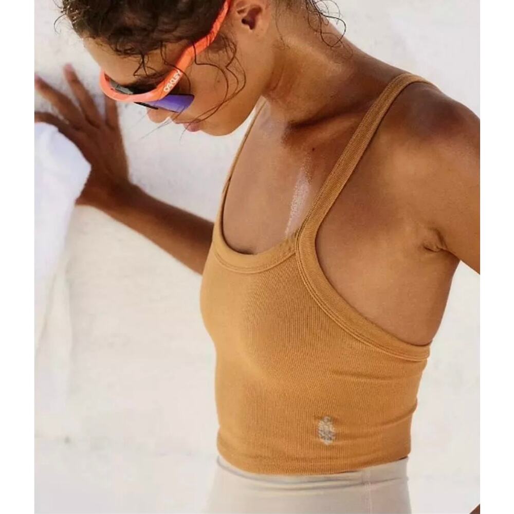 Free People• All Clear Solid Cami Tank Camel